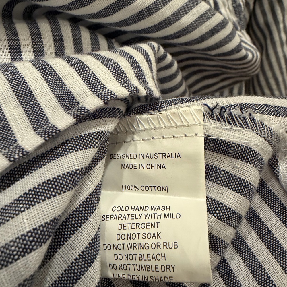 Striped Off-Shoulder Ruffle Skirt - Picture 3 of 4